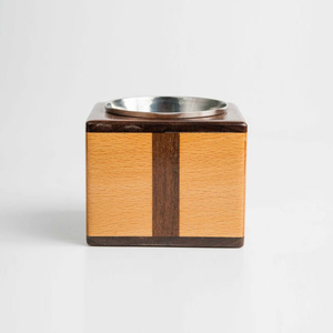 Handcrafted Wooden <b>Bakhoor</b> Burner With Metal Cup Incense Holder Two Tone Finish Arabic <b>Oud</b> Burner For Home Decoration - Product Image 2
