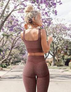 Conjunto de Traje de Compresión Personalizado para Mujer, Ropa de Gimnasio y Yoga, Tela Spandex, Diseño Anti-Exposición, Cintura Elástica, Largo Completo, Deportivo - Product Image 3