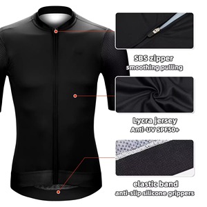 Maillot de cyclisme unisexe à manches courtes de haute qualité, conception professionnelle personnalisée OEM, coupe-vent, grande taille, sans couture, maillot de cyclisme personnalisé pour femmes - Product Image 4