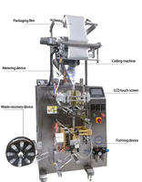 Machine d'emballage verticale haute précision pour sachets profilés, avec pompe doseuse intégrée, pour boissons aux fruits, miel visqueux et pâtes