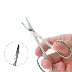 Ensemble de ciseaux droits et courbes en acier inoxydable pour sourcils, cheveux, nez, cils et ongles - Product Image 4