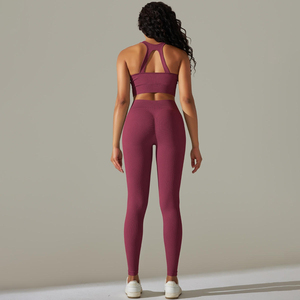 Conjunto de Yoga para Mujer de Marca Privada, 2 Piezas, Deportivo, Cintura Elástica, Tela Personalizada, Logotipo Frontal, Servicio OEM - Product Image 4