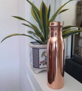 Antique Copper Double Wall Portable 950ml Pure Copper Ayurvedic Drinking Bottle for Outdoor & Home Use - Product Image 6