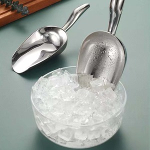Pelle à glace en acier inoxydable robuste, pelle à glace en métal pour bar, cuisine, fête, mariage - Product Image 5
