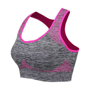 Sujetador deportivo a prueba de golpes para mujer, sin costuras, con efecto push-up, top de entrenamiento, ropa deportiva para fitness y yoga. - Product Image 1