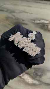 Collar Personalizado con Nombre KABHH en Plata de Ley 925, Estilo Graffiti, Chapado en Oro Blanco y Rosado, con Moissanita, para Hombre y Mujer - Product Image 5