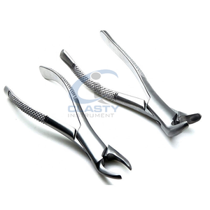 Ensemble de forceps d'extraction dentaire en gros, en acier inoxydable, avec poignée moletée, instruments chirurgicaux manuels de classe I - Product Image 2