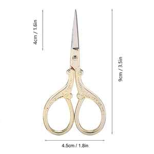 Tijeras de Costura Pequeñas de Estilo Vintage, Tijeras de Bordado, Mini Tijeras de Acero Inoxidable para Disfraces, Manualidades y Costura - Product Image 3