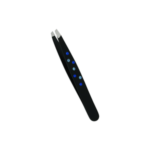 Pince à épiler pour sourcils à pointe fine et biseautée, antistatique, réutilisable, instrument de toilettage de précision, fournisseur OEM ODM, acier inoxydable - Product Image 1