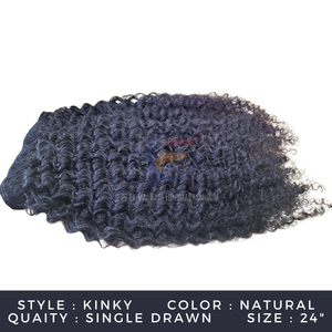 2025 meilleur vendeur naturel 100% vierge Remy indonésien Extensions de cheveux Double trame Machine crépus bouclés Texture - Product Image 5