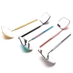 Miroir de maquillage portable personnalisable avec poignée personnalisée Outils d'extension de cils de marque privée en gros d'usine - Product Image 1