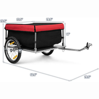 Remorque de vélo électrique multifonctionnelle Yolo OEM OBM à 2 roues en acier inoxydable, capacité 80 kg, 122x48x55 cm, pour le shopping