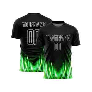 Camisetas y Jerseys de Fútbol Transpirables de Secado Rápido con Estampado por Transferencia de Calor, 100% Poliéster, con Logotipo Frontal, para Todas las Temporadas, Manga Corta - Product Image 5