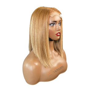 วิกผมขายดีสำหรับผู้หญิงผิวดำ วิกผมสั้นจากผมมนุษย์ สี DD, SDD ผมแท้แบบเป็นมัด และวิกผมแบบ HD Lace Front - Product Image 2