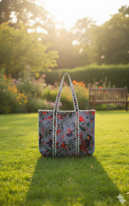 ผ้าห่มกำมะหยี่พิมพ์ลายดอกไม้สีเทาทำมือสไตล์อินเดีย Le Souvenirs สำหรับผู้หญิง  แบบสั่งทำได้  ผ้ากำมะหยี่แบบสองด้าน  สำหรับฤดูใบไม้ผลิและฤดูร้อน  สไตล์วินเทจ  ผ้าแคนวาส - Product Image 3