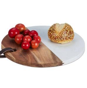 Planche à découper en bois d'acacia à finition naturelle, planche à découper en bois pour usage quotidien, ustensile de cuisine multifonctionnel - Product Image 3