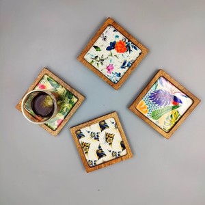 Round MDF <b>Board</b> Coasters Set of 4 Classic Design Non-Slip <b>Mats</b> & Pads Heat Resistant 4 Inch Diameter - Product Image 1