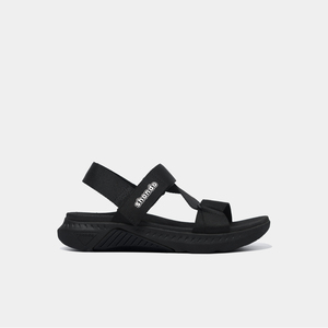 Sandales de course F7R noires légères à bout ouvert avec sangle élastique réglable pour usage extérieur - Product Image 1