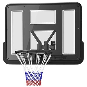 Kit de Canasta de Baloncesto de 43 Pulgadas para Montar en la Pared, con Tablero Reforzado Resistente a Impactos y Red para Todo Tipo de Clima, para Canchas Exteriores - Product Image 1