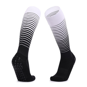 Chaussettes de sport rayées mi-hautes pour hommes, respirantes, en coton tricoté, polyester et élasthanne, bleu-vert, chaussettes de compression d'été - Product Image 5