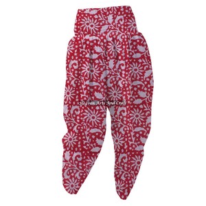 Floral Hand Block Printed 100% Cotton Pajama Romantic Bohemian Indian Style Elastic Waist Simple Nightwear Jaipur - Product Image 2