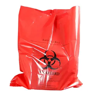 ספק באריזה אישית התנגדות מעובה biohazard אשפה תיק רפואי פסולת שקיות עבור בית חולים