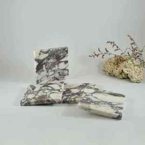 ชุดจานรองแก้วหินอ่อน Calacatta Viola ดีไซน์ทันสมัย ทำด้วยมือจากหินธรรมชาติ สำหรับตกแต่งบ้านระดับพรีเมียม โต๊ะกาแฟ ชา กาแฟ - Product Image 3