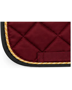 Nuevo Diseño de Manta de Silla de Montar Borgoña con Ribete de Cuerda Dorada, Almohadilla de Silla de Montar Acolchada de Diamantes de Lujo Personalizada OEM para Equitación - Product Image 3