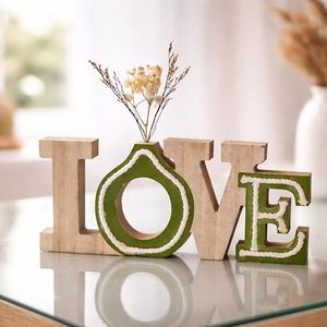 Bamboo Family <b>Letter</b> Baptism Art Deco Eco-Friendly Round Freestanding Table Decor for Home Office Shelf Display - Product Image 4