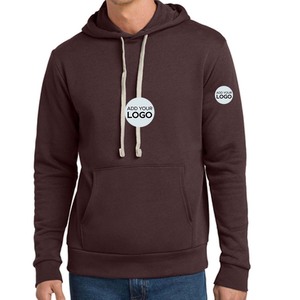 <b>Sweatshirts</b> Thick Poly-Cotton Hoodies with Solid Pattern <b>Plain</b> Hooded Collar Hoodies - Product Image 3