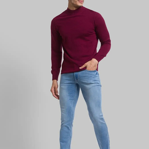 T-shirt décontracté à col montant surdimensionné pour homme avec logo personnalisé, 100% coton - Product Image 4