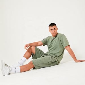 Conjunto Deportivo de Verano para Hombre de Alta Calidad, Camiseta y Pantalones Cortos de Algodón con Estampado, Transpirable - Product Image 3