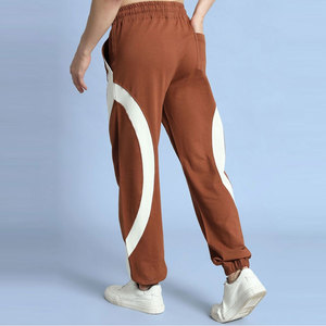 Pantalones Deportivos de Algodón Marrón para Hombre, Cintura Elástica con Cordón, Estilo Casual, Franja Lateral, Peso Medio, Transpirables, para Otoño - Product Image 5