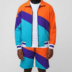 Ensemble de survêtement personnalisé en nylon et polyester pour femme, comprenant un short et une veste coupe-vent à capuche, idéal pour l'été - Product Image 6