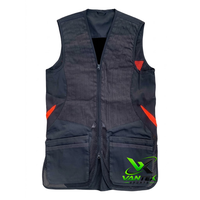 Gilet de tir à la volaille VANTEX SPORTS pour hommes, respirant, en maille, pour le tir au clay, la chasse, avec logo personnalisé, poches pour cartouches et bandoulière