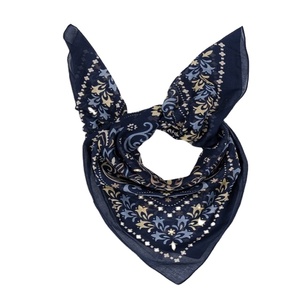 Bandana en coton et soie, carré, imprimé numériquement, fait main, personnalisable, faible MOQ, vente en gros, pour toutes les saisons, foulard de tête décontracté - Product Image 1