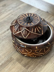 Rustic Wooden Chapati <b>Box</b> Hotpot Roti Storage <b>Container</b> Eco Friendly Handmade Kitchen Serving Food Warmer Organizer <b>Box</b> - Product Image 6