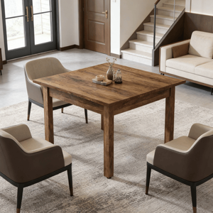 Tavolo da Pranzo Solido Ovale Assemblato con Motivo Rettangolare in Pietra Sinterizzata Effetto Marmo - Product Image 6