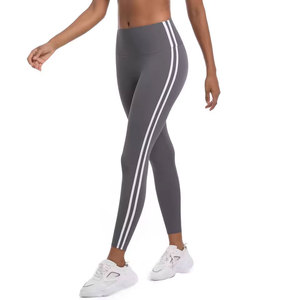 Leggings de Yoga al por Mayor para Mujer, Pantalones Deportivos Ajustados a Rayas, Leggings de Cintura Alta con Efecto Levanta Glúteos, Leggings Elásticos para Entrenamiento, Running y Gimnasio - Product Image 2
