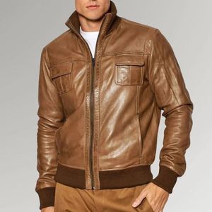 C'est une veste en cuir Avirex Icon bleue, veste de motard en cuir imprimé peau de serpent noir pour homme. - Product Image 3