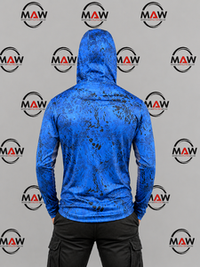 Sweat à capuche de pêche camouflage pour homme MAW, pull-over UPF 50 anti-UV à manches longues avec protection pour le visage - Product Image 4
