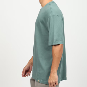 Oversized Mint Green <b>White</b> Striped Raglan T-<b>Shirt</b> for Men - Product Image 2