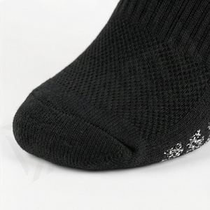 Black Crew <b>Socks</b> Solid Color Knitted Breathable Casual Wear for Adults Standard Thickness Regular Style - Product Image 6