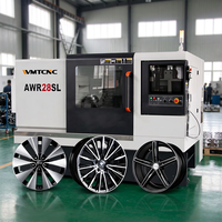 Tour à roues CNC de haute précision AWR28SL, machine automatique de réparation de roues à découpe au diamant pour jantes en alliage, réparation de jantes