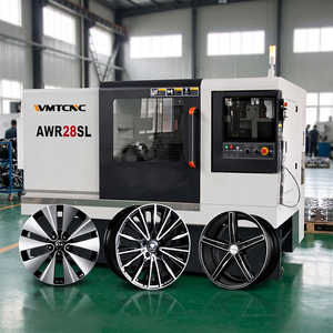 Tour à roues CNC de haute précision AWR28SL, machine automatique de réparation de roues à découpe au diamant pour jantes en alliage, réparation de jantes - Product Image 1