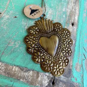 Adorno de Pared de Corazón Bohemio de Latón, Hecho a Mano, de Metal, para Decoración de Interiores, Sala de Estar, Navidad y San Valentín - Product Image 5
