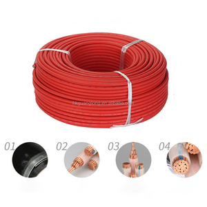 สายเคเบิลทองแดงหุ้มฉนวนสีแดงขนาด 6 มม.² สำหรับแผงโซลาร์เซลล์ 10AWG สายไฟ PV 1000V/1500V DC สำหรับระบบแผงโซลาร์เซลล์ - Product Image 1
