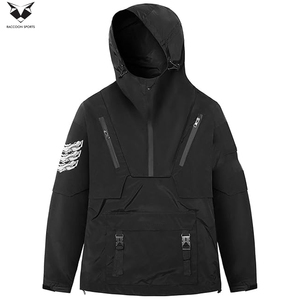 เสื้อแจ็คเก็ตกันลมแบบสวมหัวสำหรับกิจกรรมกลางแจ้ง ทนทาน มีกระเป๋าอเนกประสงค์หลายช่อง กันน้ำ พร้อมฮู้ดดี้เทคโนโลยีขั้นสูง - Product Image 3