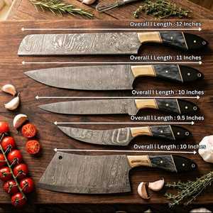 Latest Cooking <b>Knife</b> <b>Set</b> Durable Damascus Steel Blades High Quality Kitchen Tasks Chef <b>Knife</b> <b>Set</b> Available At Wholesale Rate - Product Image 5
