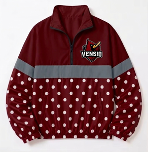 Loveda Custom Vintage Team Logo Breathable Waterproof Windproof 1/4 <b>Zip</b> Windbreaker Long Sleeve Quarter <b>Zip</b> <b>Jacket</b> Embroidered - Product Image 3